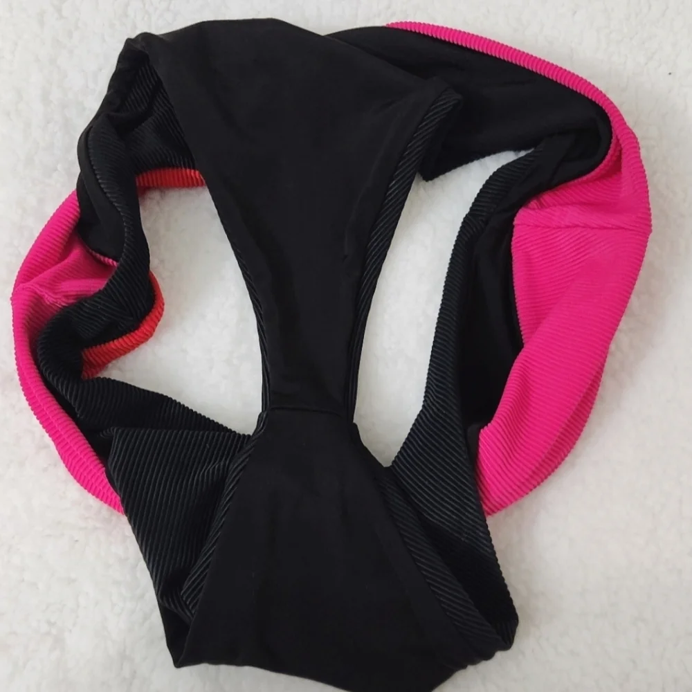 New!Beach Riot Heidi Bikini Bottom in‎ Glacier Colorblock